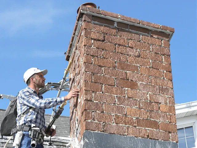 Brickwork for a chimney rebuild by Wayland Chimney Sweep in Wayland, MA