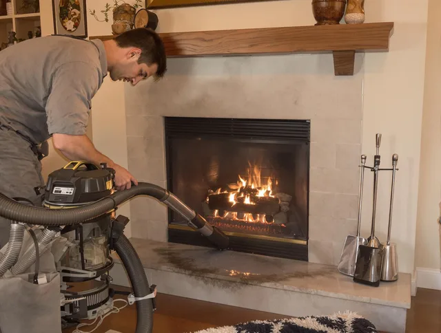Routine fireplace upkeep by Wayland Chimney Sweep in Wayland, MA
