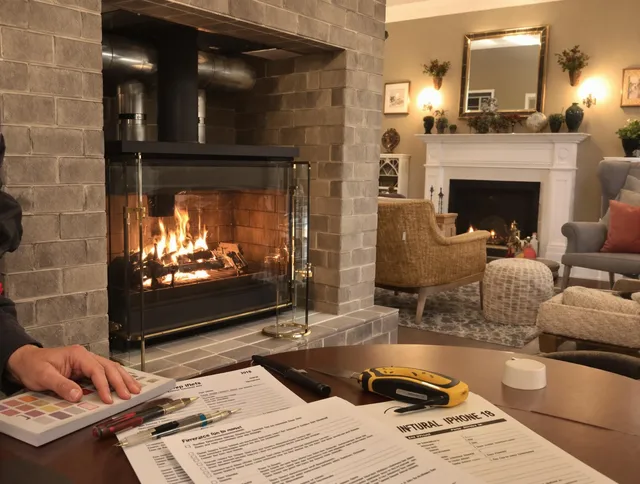 Wayland Chimney Sweep verifying fireplace safety measures in Wayland, MA