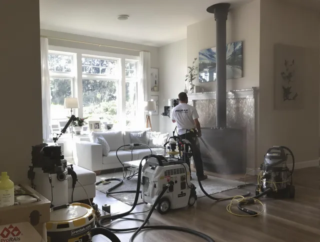 Soot removal service by Wayland Chimney Sweep for a fireplace in Wayland, MA